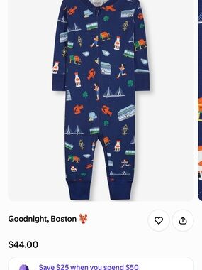 Cityscape Navy Kids Footed One-Piece Pajama